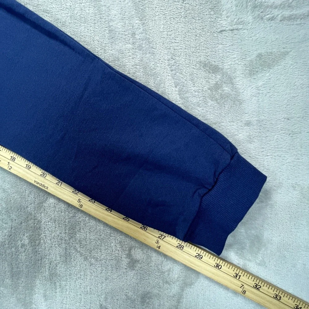 Real Essentials Jogger Pants Mens XL Blue Fleece Lined Drawstring Tapered Leg